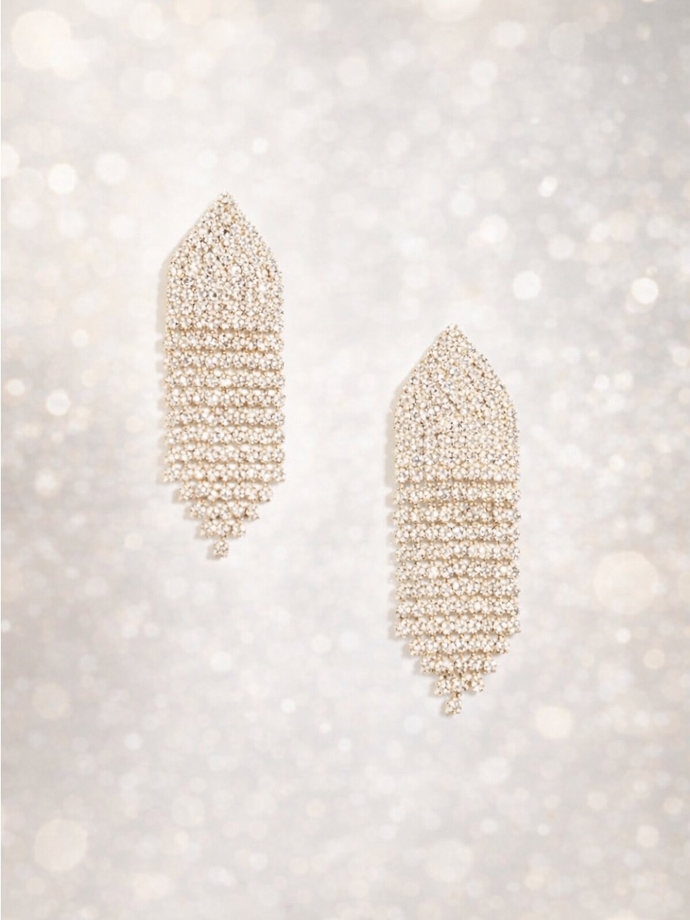 NWT J.Crew Crystal Rhinestone Chandelier Statement Earrings Gold Drop Party